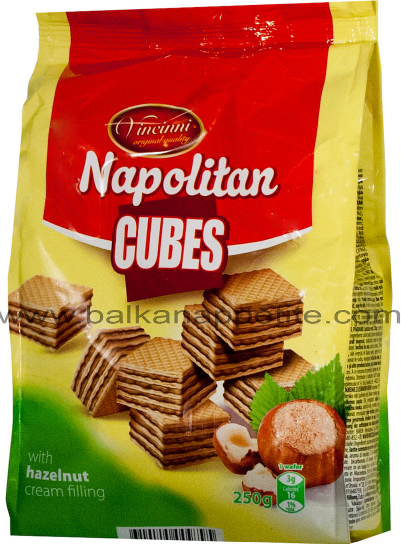 Vincinni Napolitan Cubes - Hazelnut 250g ( 8.81 oz)