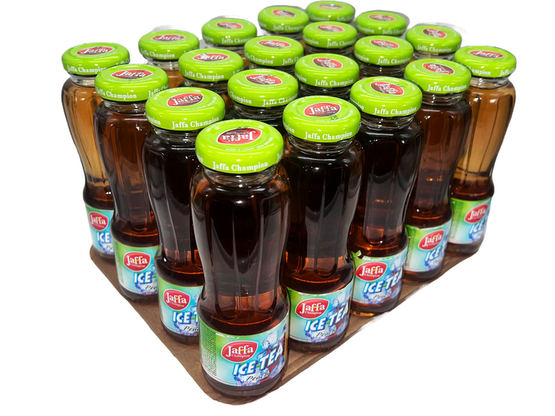 Jaffa Ice Tea Peach Nectar juice case 20x  200ml (6.7oz) glass Bottles