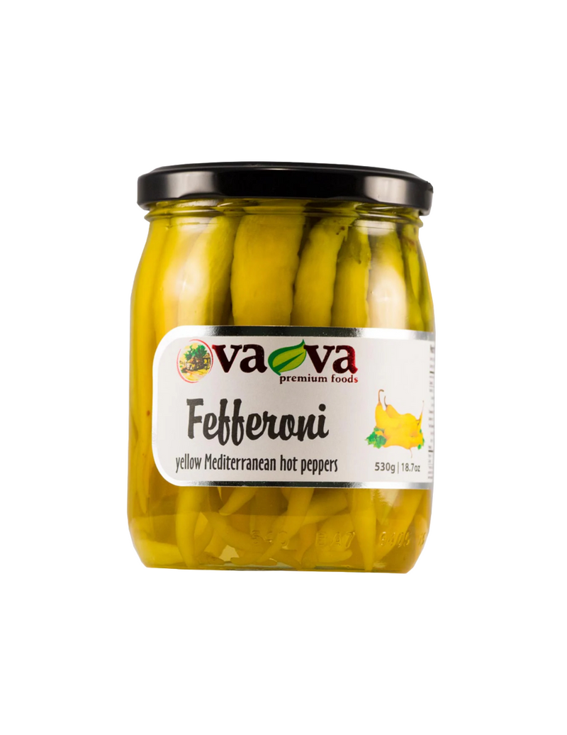 Feforoni Hot Yellow Fefferoni Peppers (Va-Va) 530g (18.7 oz) – Balkan Appetite