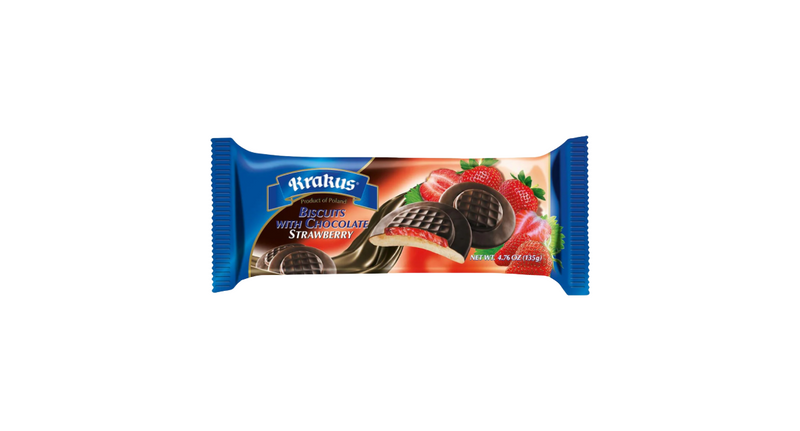 Krakus Strawberry Biscuits 135g ( 4.76 oz)