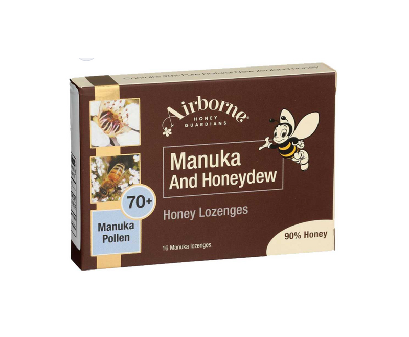 Airborne Manuka Honey Lozenges ABH  (16 Lozenges per box)