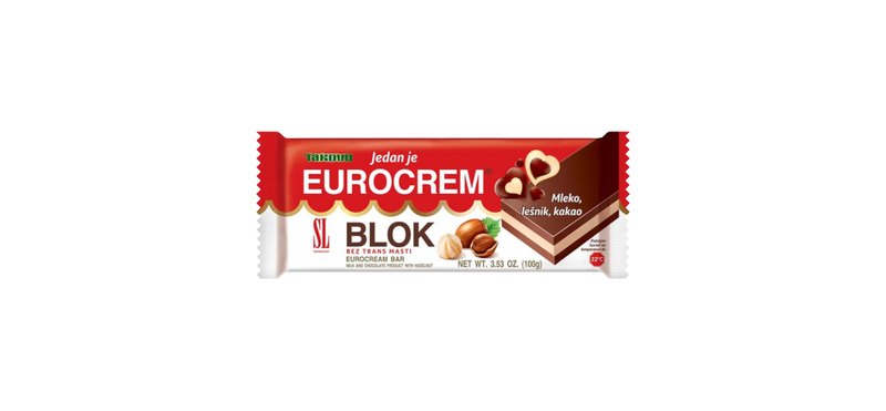 Swisslion Takovo Eurocrem Hazelnut Bars 100g (3.53oz)