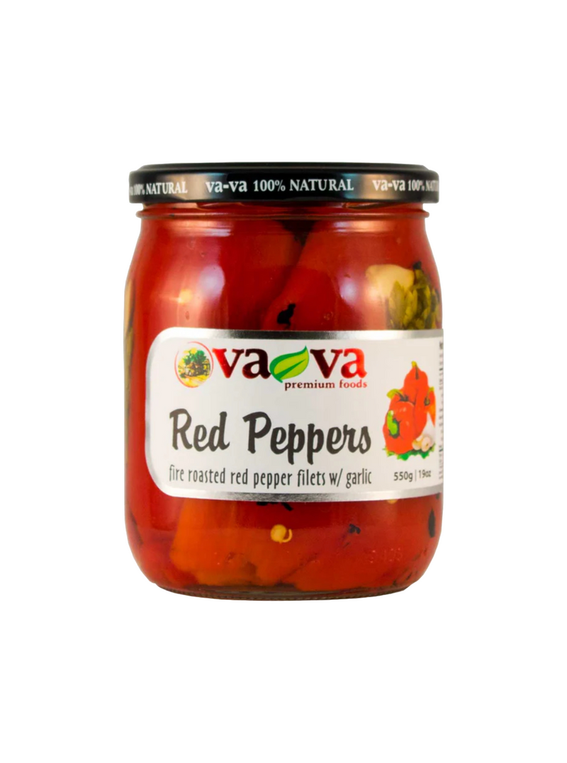 Roasted Red Peppers w/ Garlic  (Va-Va) 550g(19oz)