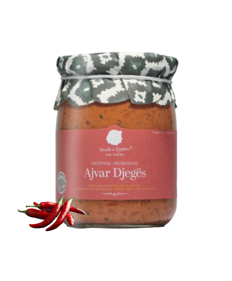 ASK Receta e Gjyshes Homemade Hot Ajvar 550g (19.4 oz)