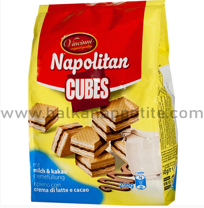 Vincinni Napolitan Cubes - Milk & Cocoa 250g ( 8.81 oz)