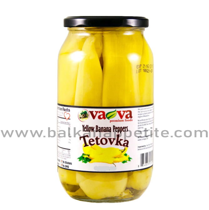 Tetovka - Yellow Banana Peppers (Va-Va)  800g (28 oz)