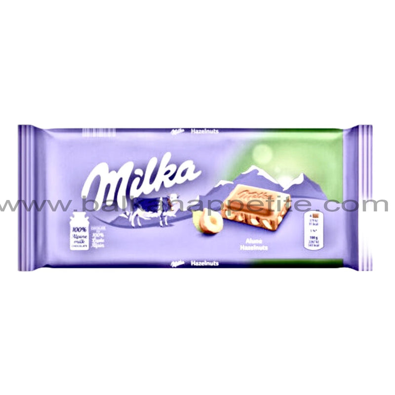 Milka Chocolate with Chopped Hazelnut 100GR